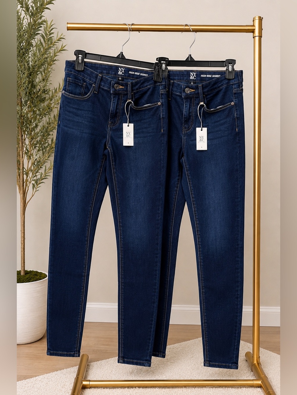 New York & Company High-Rise Skinny Jeans Bundle (2) – Size 6
